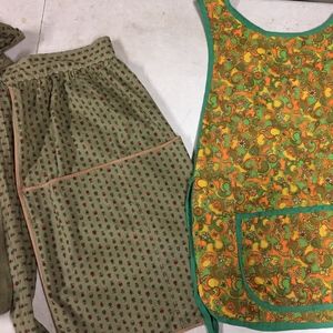 Pair of Vintage Handmade Hand made Granny Aprons